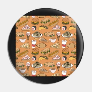 Fast Foods Patterns Pin