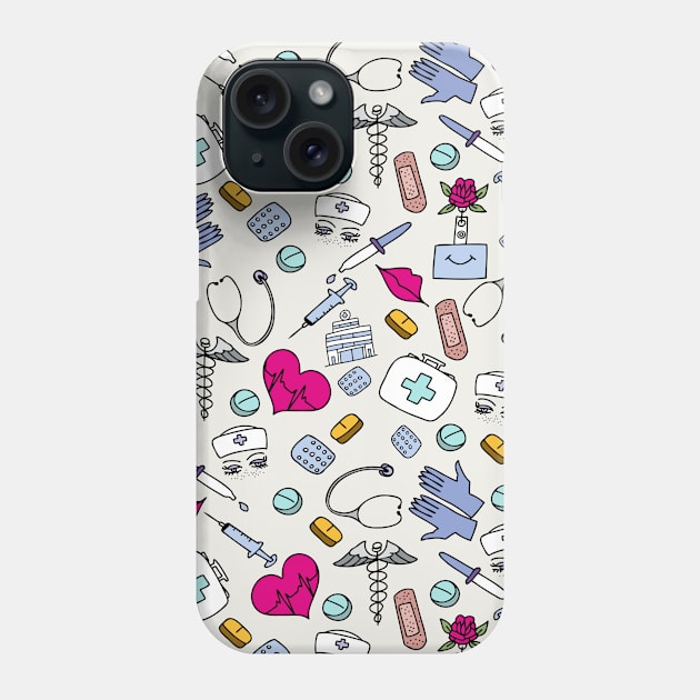 Nurse Pattern Phone Case by okpinsArtDesign