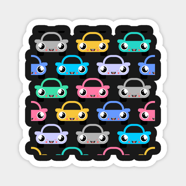 Cute car emojis Magnet by MOTOSHIFT