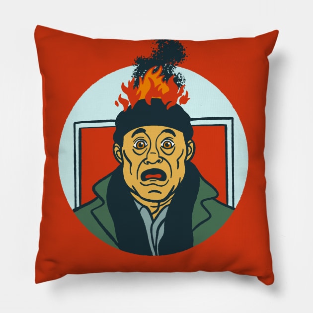 Harry On Fire - Home Alone Tribute Pillow by sombreroinc