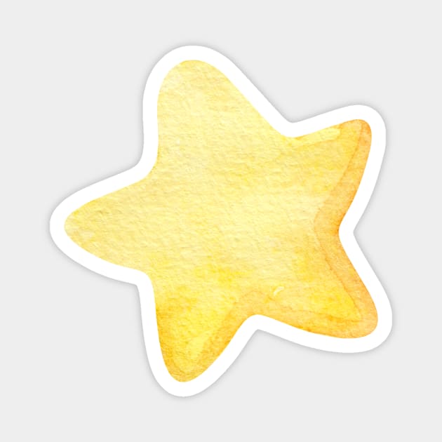 Yellow star Magnet by shoko