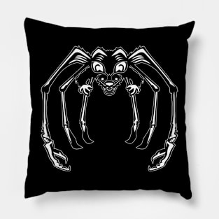 Rat Bat Spider (White) Pillow