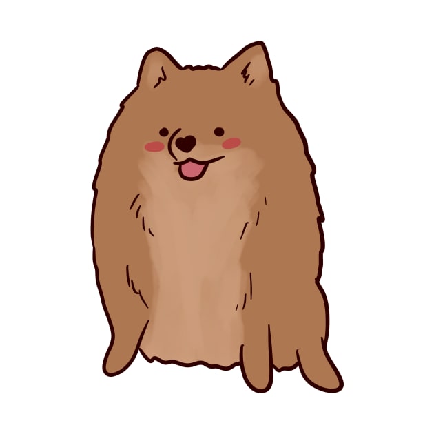 Cute pomeranian illustration by Mayarart