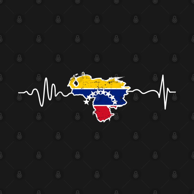 I'm American My Heart Beats for Venezuela T-Shirt Heartbeat by sheepmerch