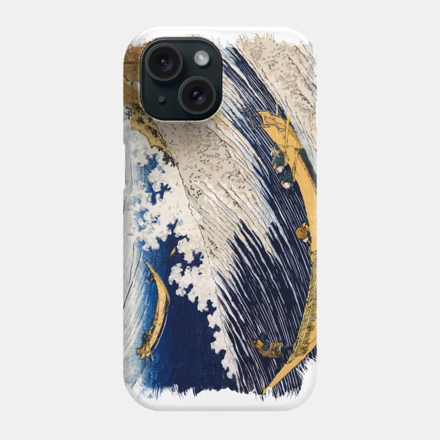 ✪ HOKUSAI Japan Ocean Waves ✪ Retouched Fan Art Historic Japanese Woodblock Phone Case by Naumovski