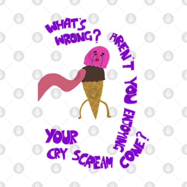 Cry Scream Cone Illustration by HFGJewels