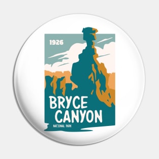 Utah Bryce Canyon National Park Retro Vintage Design Pin