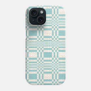 Modern Slate Blue Finnish Jute Pattern - Contemporary Design with Fibre Texture Phone Case