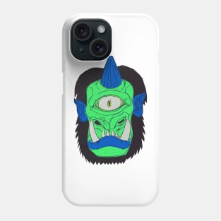 Cyclops Monster Mask Cardboard Papercraft Aqua Phone Case