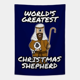 World's Greatest Christmas Shepherd Church Nativity Funny Tapestry