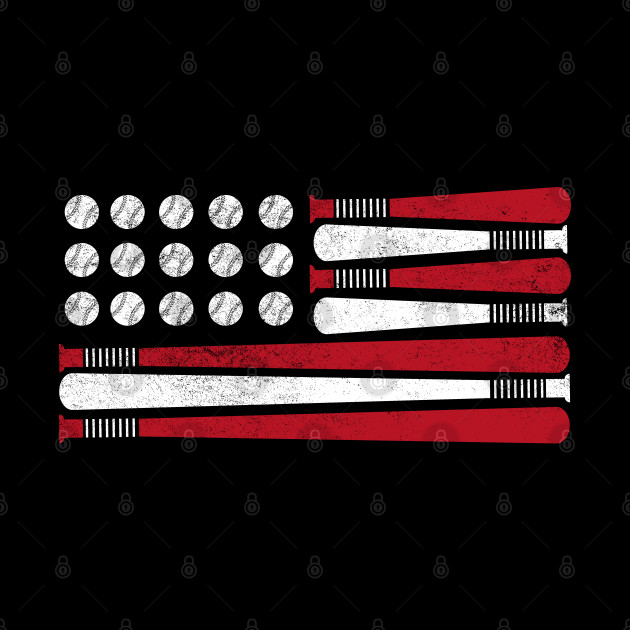 American Flag Patriotic Baseball Design - Baseball - Phone Case