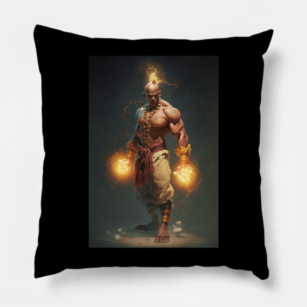 Dhalsim Street Fighter Original Artwork Pillow by Labidabop