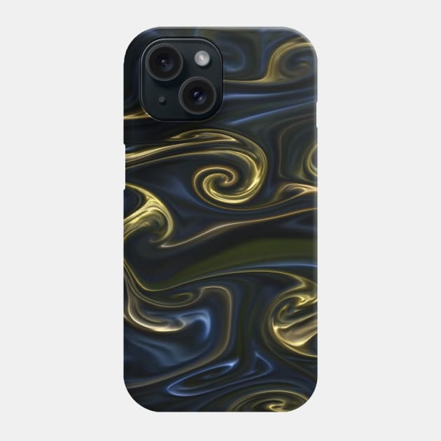 Blue and Green Fluid Abstract Painting Phone Case by ImDEL