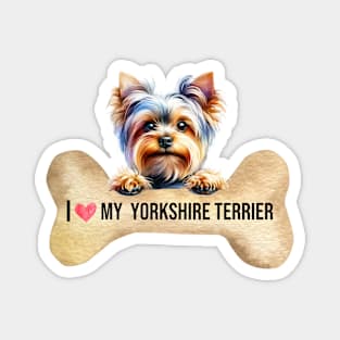 I Love My Yorkshire Terrier Magnet