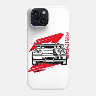 Nissan R34 Back view Phone Case