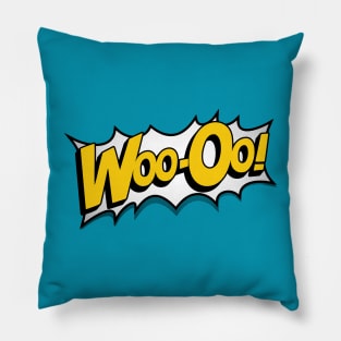 Woo-Oo! (Teal) Pillow