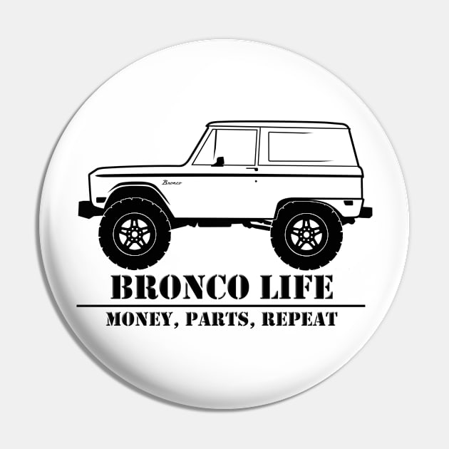 1966-1977 Bronco Money, Parts, Repeat Pin by The OBS Apparel