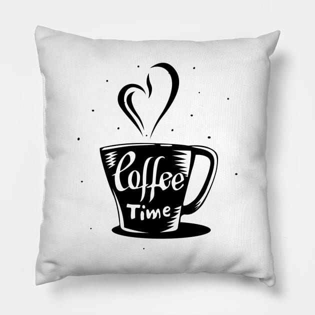 Coffee Time Pillow by Whatastory