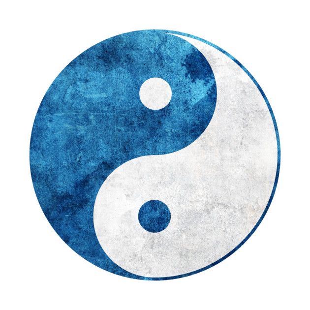 Blue Yin Yang Symbol
