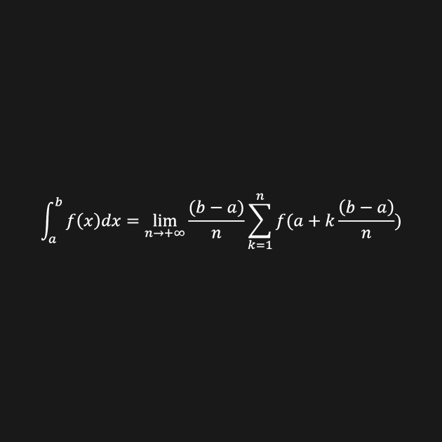 Disover riemann integral and sum dark version - Mathematics - T-Shirt