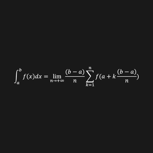 Discover riemann integral and sum dark version - Mathematics - T-Shirt