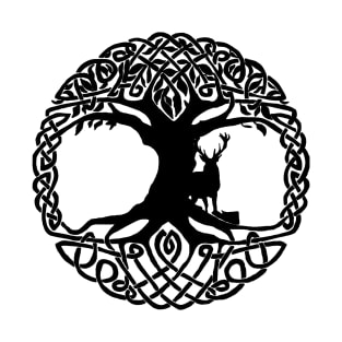 Deer & Celtic Tree T-Shirt