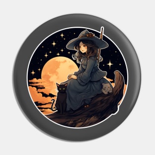 Fall Witch Pin