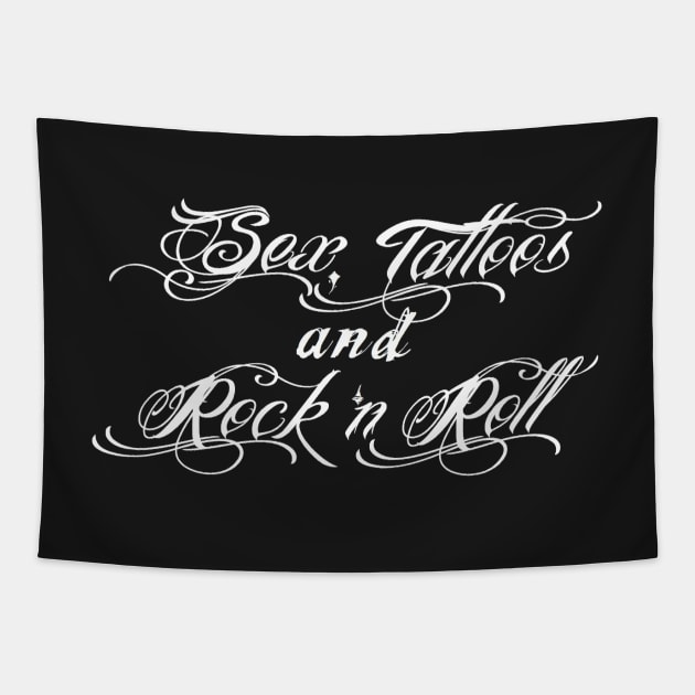 Sex Tattoos And Rock N Roll Original Sex Tapestry Teepublic