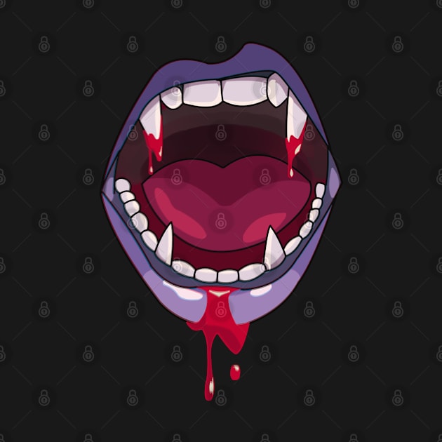 vampire mouth - vampire teeth by persa