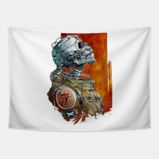 astronaut skull Tapestry