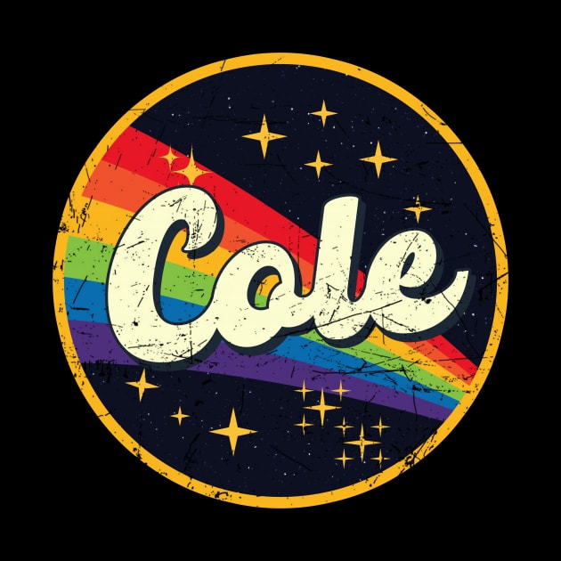 Cole // Rainbow In Space Vintage Grunge-Style by LMW Art