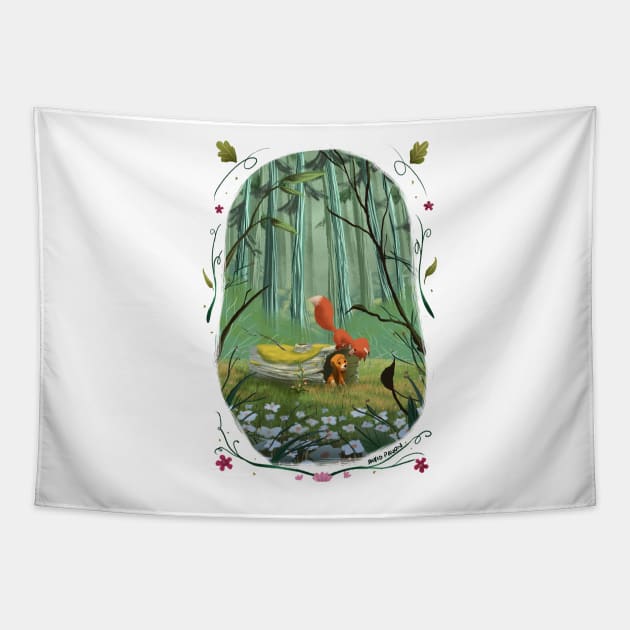 The fox and the hound Tapestry by davidpavon