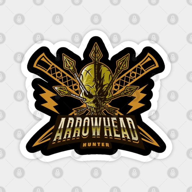 Arrowhead Hunter Skull Magnet by Sanworld