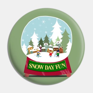 Snow Day Fun Snow Globe Pin