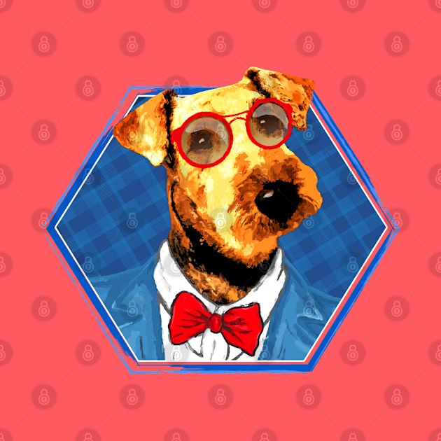 Hipster Airedale Terrier by Nartissima
