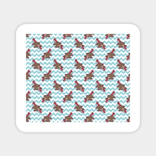 Surf Sloth Chevron Pattern Magnet