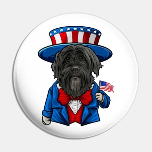 Fourth of July Portuguese Water Dog Pin