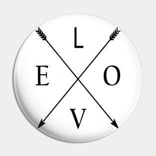 LOVE | CROSSED ARROWS | LOVE SHIRT Pin