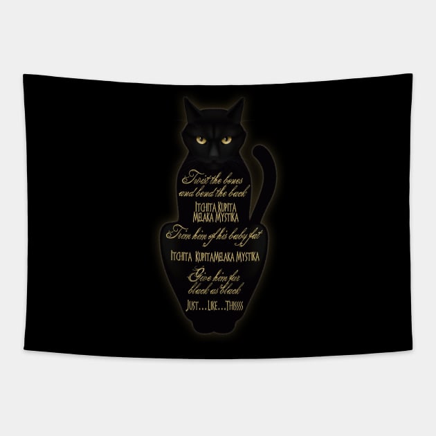 Binx Black Cat Curse Tapestry by VirGigiBurns