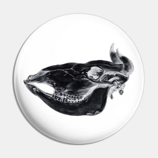 Skull of a cow inversion Pin