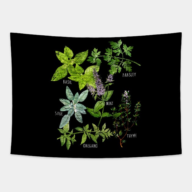 Plants Nature Garden Grunge Tapestry by ShirtsShirtsndmoreShirts