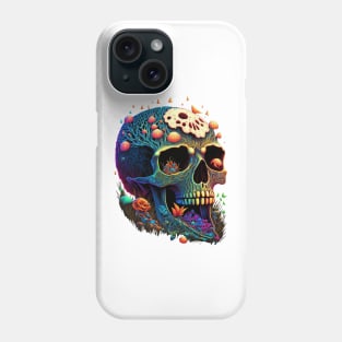 Psychodelic skull Phone Case