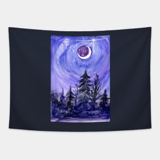 New Moon Solstice Greetings Tapestry