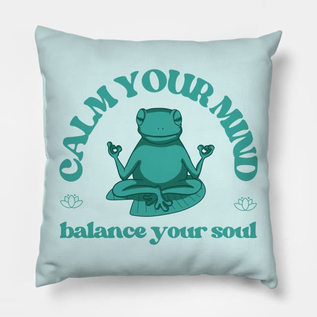 Frog Yoga Pillow by Bruno Pires