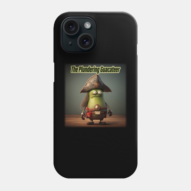 The Plundering  Guacateer - Avocado Pirate Art Phone Case by From the fringe to the Cringe