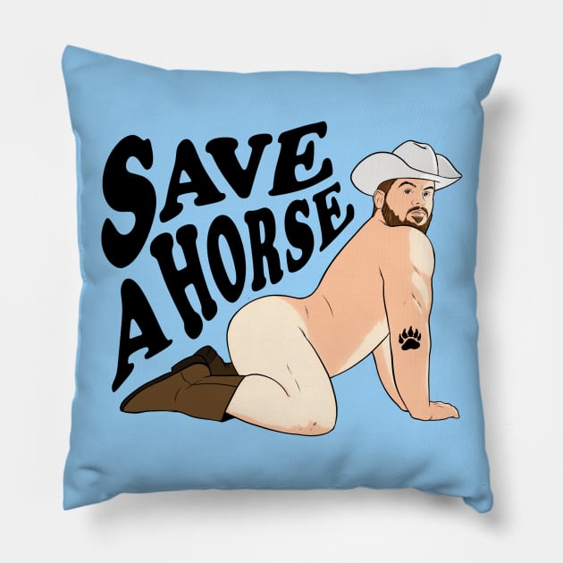 Save a horse vol.2 - Bryton Wood - light tee Pillow by RobskiArt