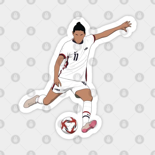 Christen Press USA Soccer Minimalist Magnet by Hevding