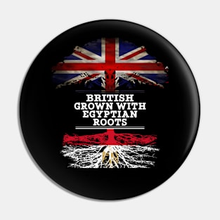 British Grown With Egyptian Roots - Gift for Egyptian With Roots From Egypt Pin