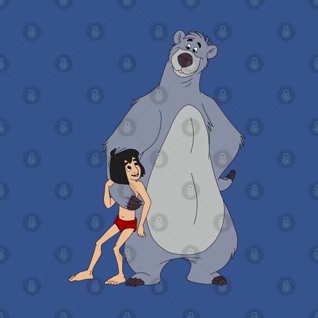 Baloo and Mowgli by Megan Olivia