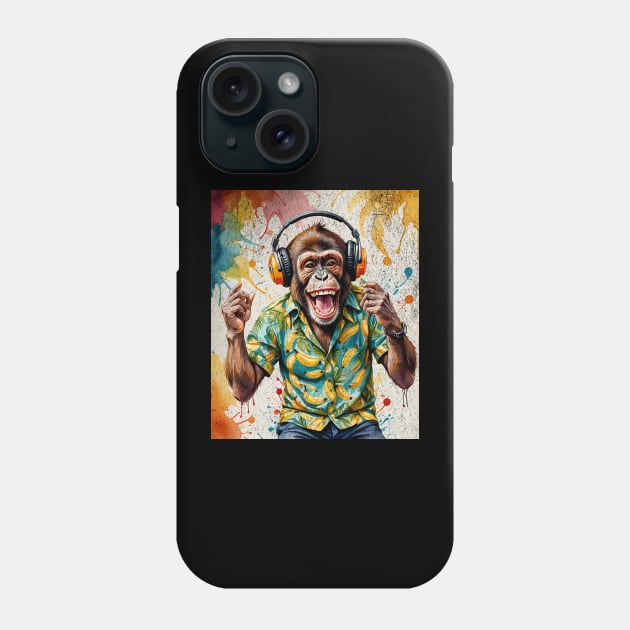 Funky Monkey Aloha: Tropical Groove Phone Case by CoffeeBrainNW